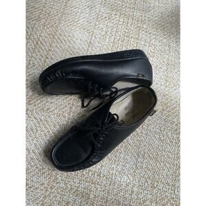 SAS Women's Siesta Black Leather Lace Up Comfort Loafers Shoes 9WW